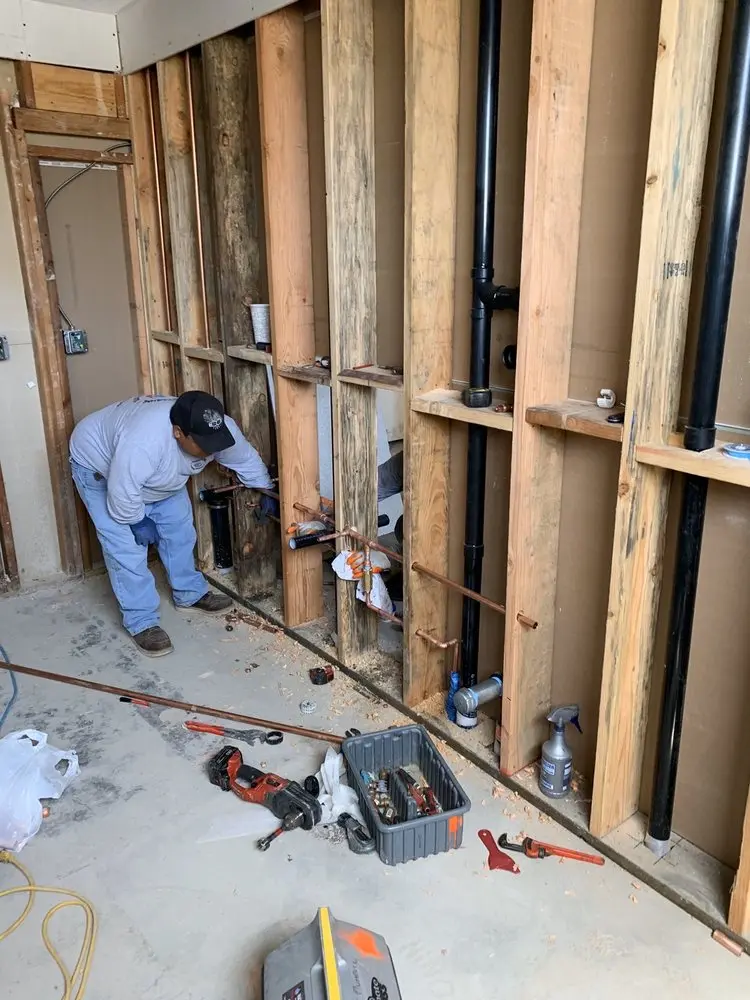 Commercial rough-in plumbing for Water Heater Replacement in Princeton Village
